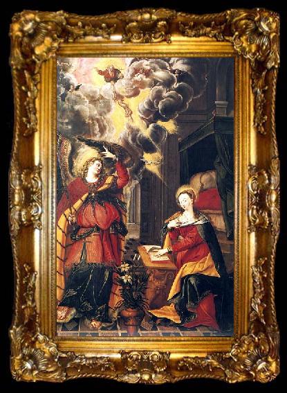 framed  Jakob Mertens Annunciation, ta009-2
